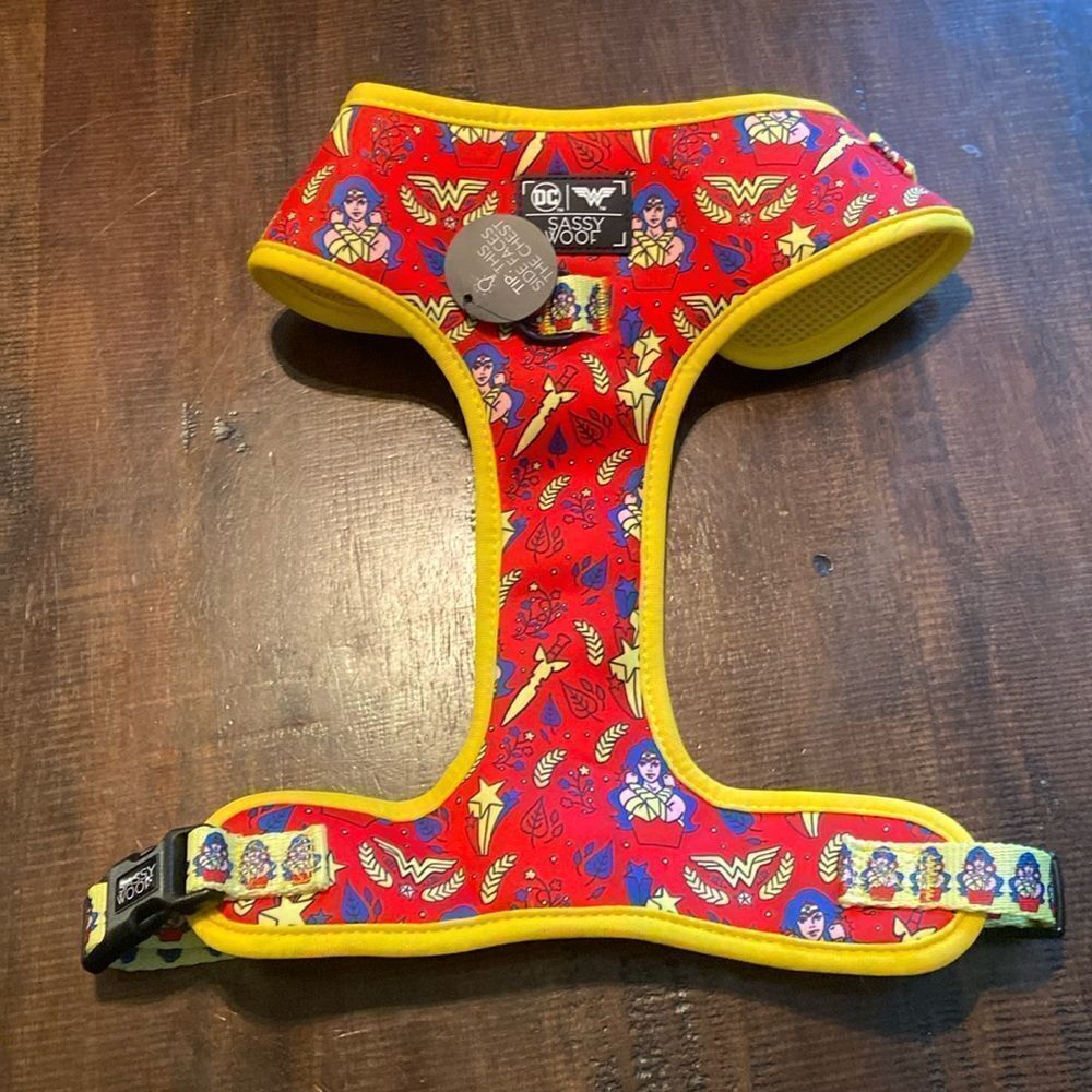 Sassy Woof Wonder Woman Dog Harness Size XL NEW